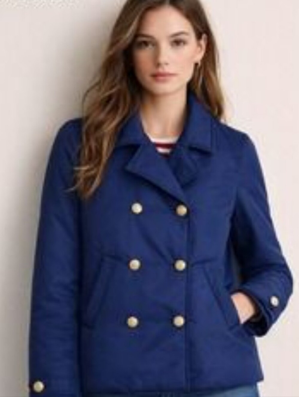 J. Crew Navy Double-Breasted Jacket